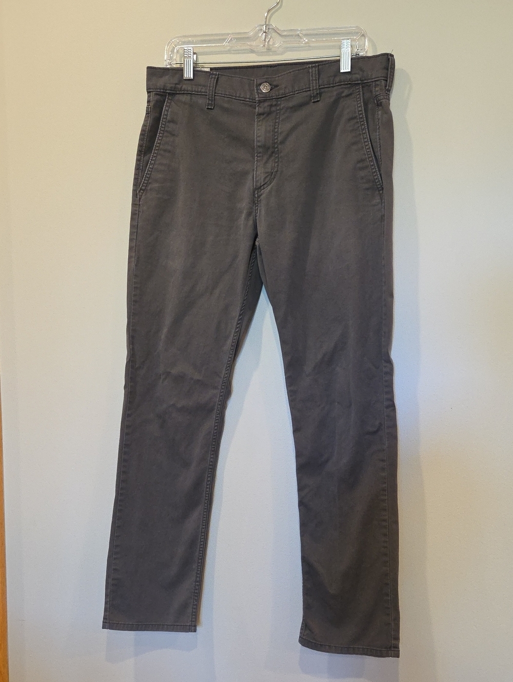 Levis Mens Chino Pants Charcoal Gray Straight Leg 13151-0083 32x32